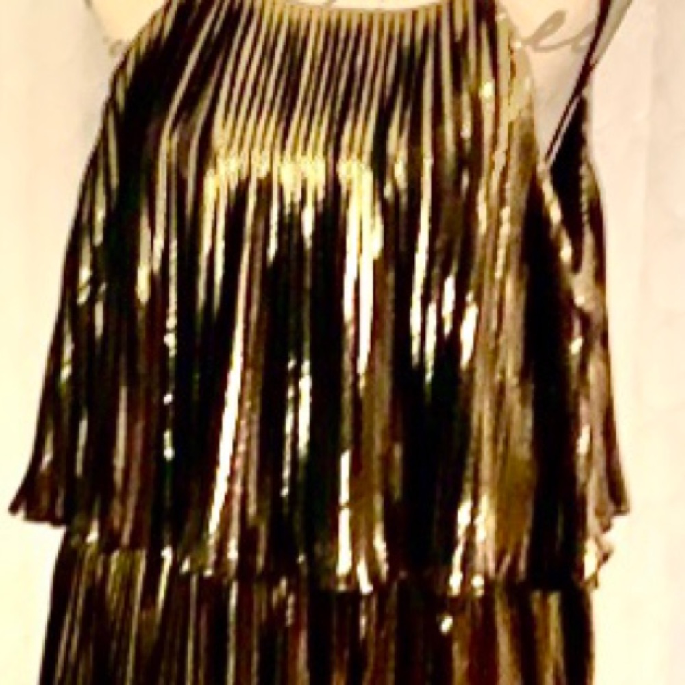 Gold metallic dress nwt